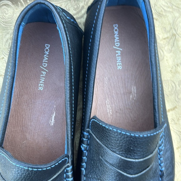 Donald J. Pliner loafers Men's size 13 Varran leather Loafers black slip on - Picture 4 of 10